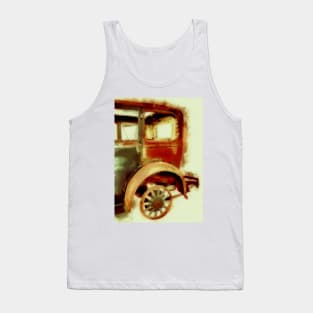 Antique Car Watercolor Effect Tank Top